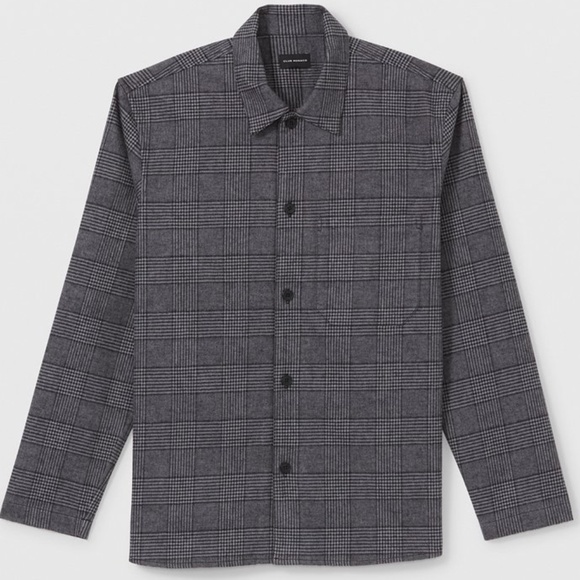 Long Sleeve Moleskin Plaid Overshirt - New With Tags - NEVER WORN - Black Base - Picture 5 of 5